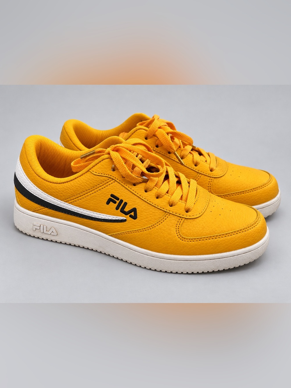 Fila A-Low Size 8.5 Yellow Synthetic Sneakers Shoes